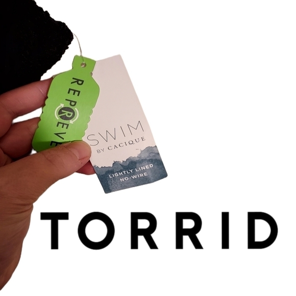 Torrid Women's Swim Tank Top Built In Bra Plus Size - Picture 3 of 7